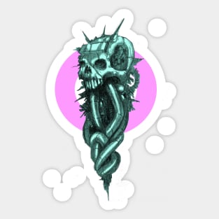 cyberpunk skull Sticker